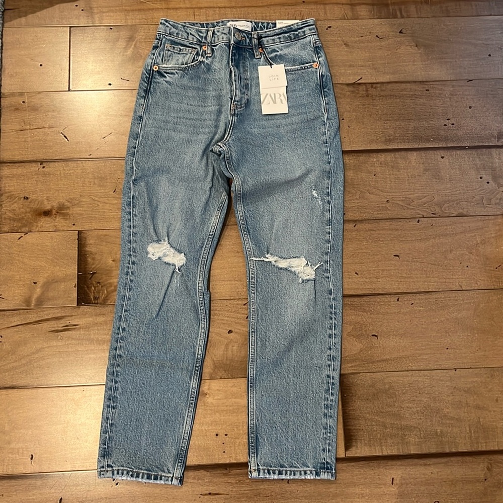 Zara Hi-Rise Ankle Length Slim Fit Jeans